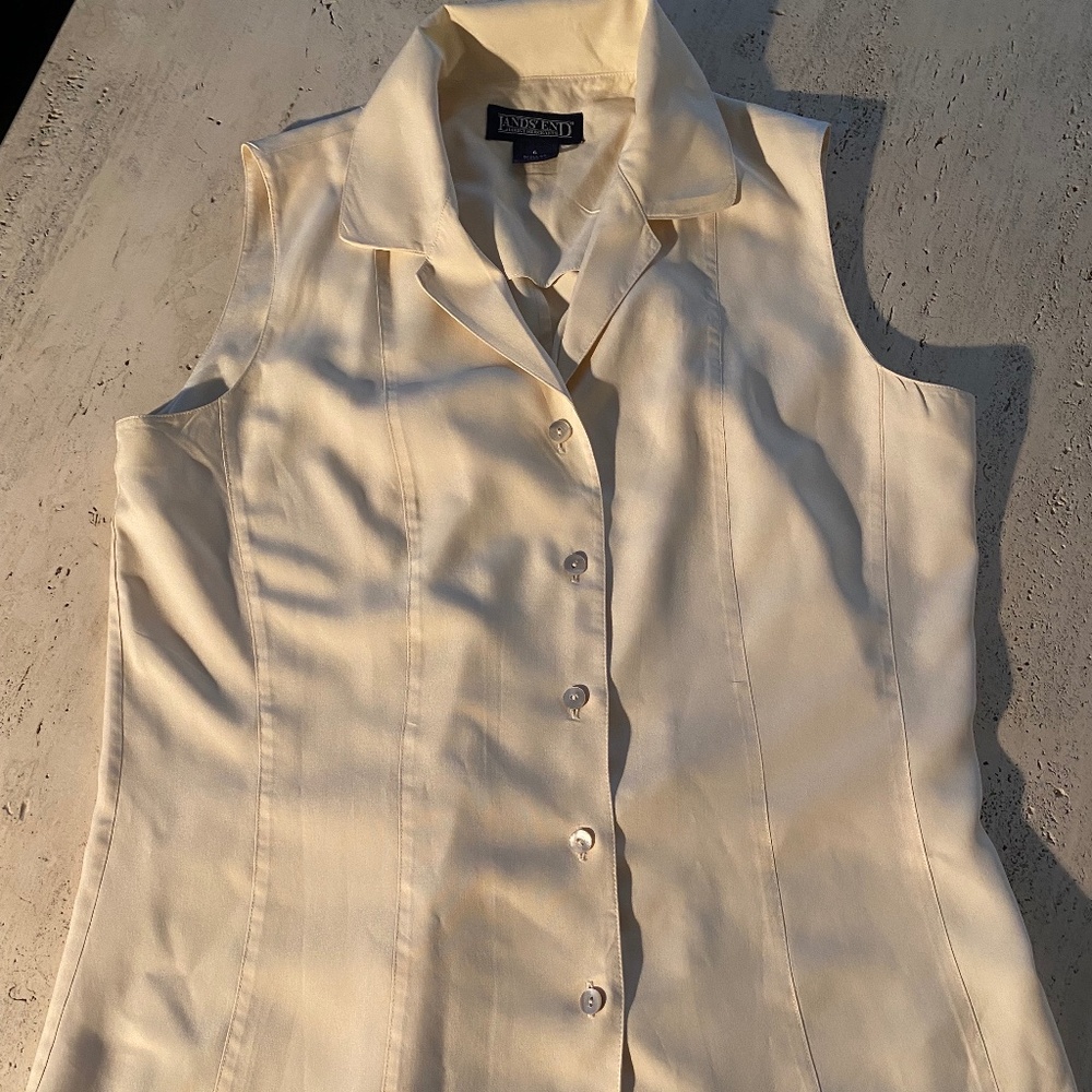 Land's End Silk Sleeveless Top Size 6